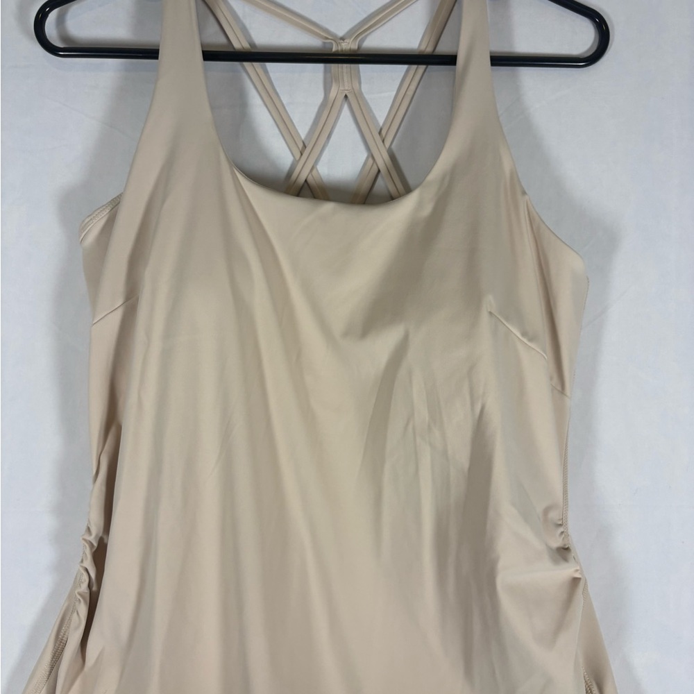 Beige Women's Strappy A-Line Dress Maternity - Picture 4 of 6